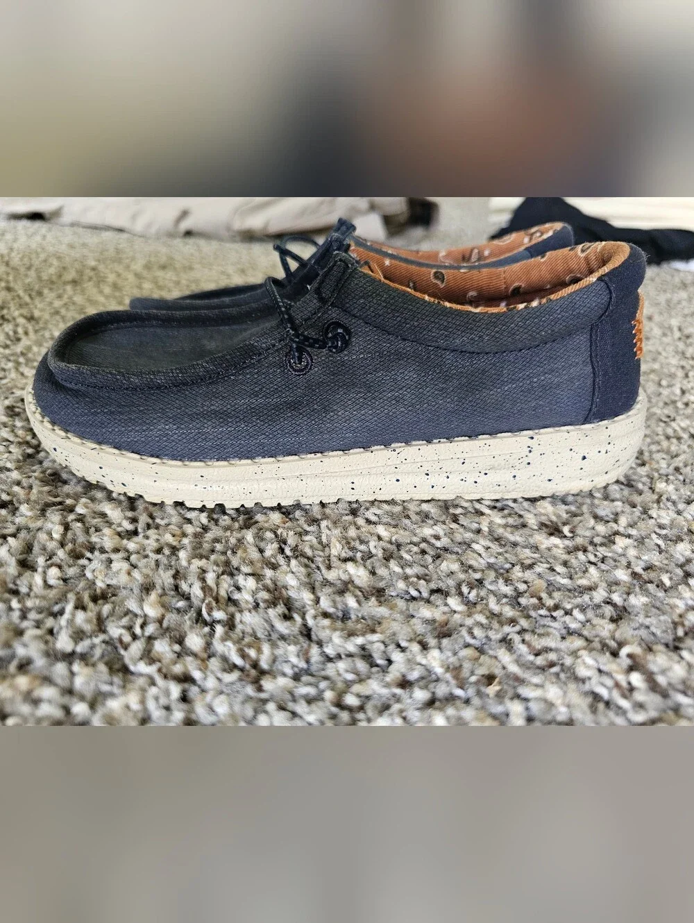 Hey Dude Kids Navy Canvas Slip-On Shoes